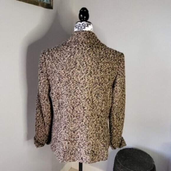 Liz Claiborne Zip Blazer  Shearling Jacket Sz 12 - Picture 6 of 12